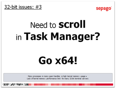 64 Bit: The Final Frontier – Slides From my Presentation at PubForum