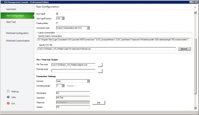 Login VSI: Custom Command Line with CSV File for RDP Connections