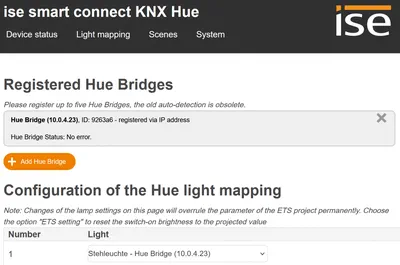 Controlling Philips Hue Lights From KNX With ISE Smart Connect KNX Hue